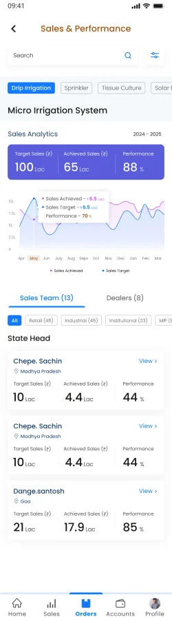 Sales by customer type